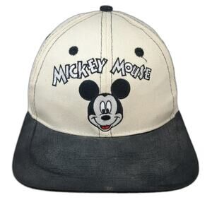 Fresh Caps Snapback Beige Black One Size Mickey Mouse Disney Embroidered Hat